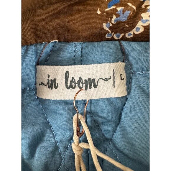 NWT In Loom Mocha Martha Floral Quilted Barn Puffer Jacket Womens Size Large - Picture 6 of 10